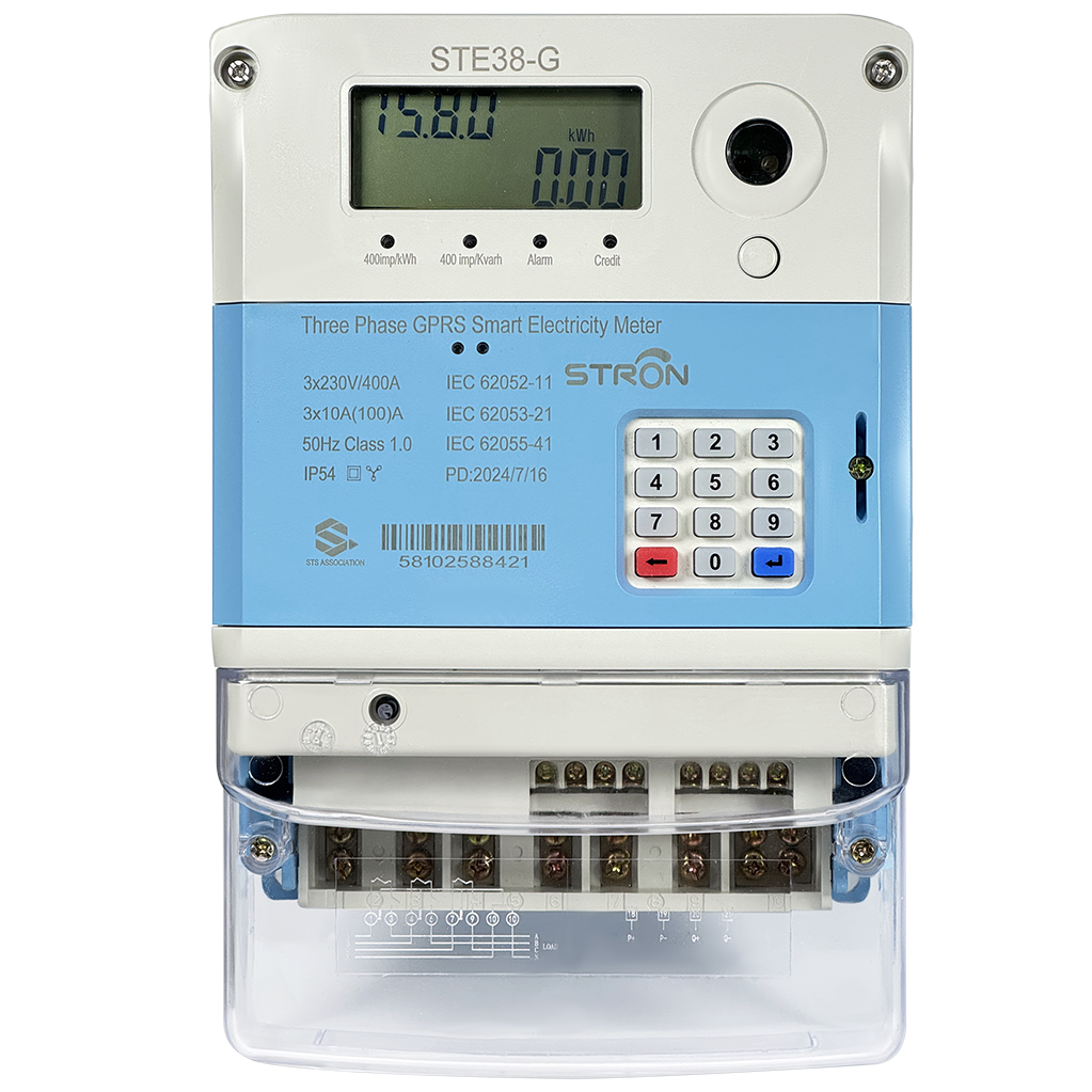 China GPRS STS Power Meter Electricity Energy Monitor 3 Phase Smart Energy Meters With LCD Energy Meter on sale