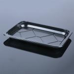 23*16*2cm Black Custom Frozen Food Disposable Plastic Meal Tray