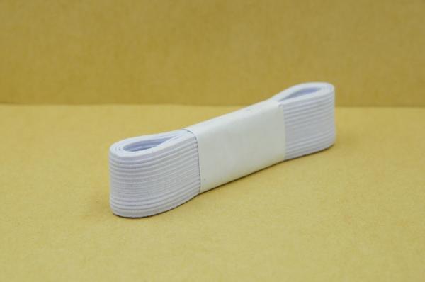 White 70 Yards Length 1/4" Width Braided Elastic Band White Heavy Stretch Knit