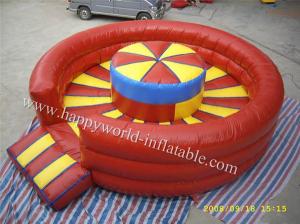 China inflatable bull riding machine , inflatable mechanical bull mattress , inflatable red bull factory