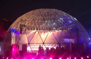 China Galvanized Steel Tube 360 Projection Screen Large Dome Tent , 100 Feet Diameter factory