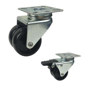 China 3 Inch Black Color 198lbs Capacity Light Duty Casters factory