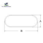 Professional Carports Flat Oval Steel Tubing 0.5-10mm Thickness ISO Certificatio