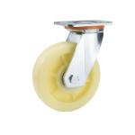 Ball Bearing Red Color PU Material Flat Bottom Double Brake Caster 1 Piece Min