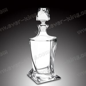 China Super Flint Crystal White 750ml Alcohol Container Glass factory
