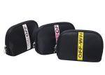 High Density Polyester Travel Cosmetic Bags Light Weight With Embroidered Handle
