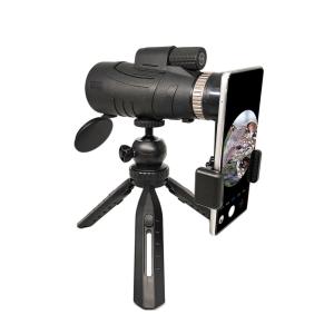 China HD 12x50 Mobile Phone Telescope Bak4 With Tripod Holder For Outdoor Camping Bird Watching factory