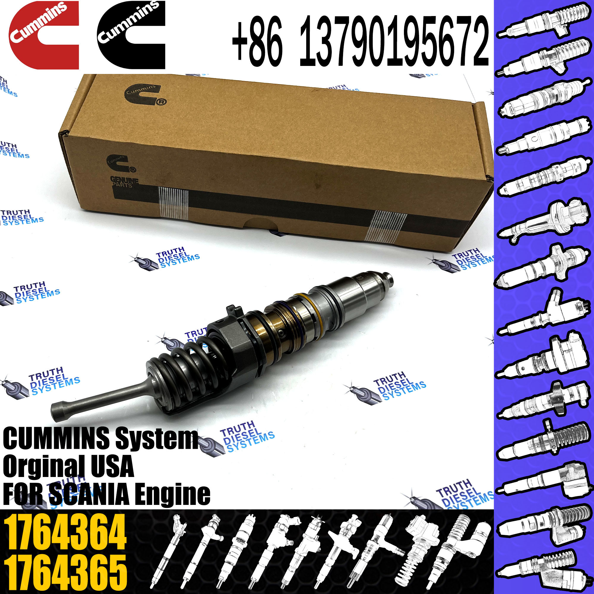 Diesel Fuel Unit Injector 1473430 4076912 1521978 3331153 1764365 For CUMMINS SCANIA