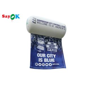 China Cylinder Flying Air Sealed Inflatable Helium Balloon With Banner on sale