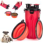 Leak Proof BSCI 2 In 1 Dog Water Bottle With 2 Silicone Foldable Bowls