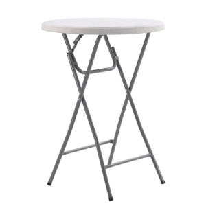 China HDPE Plastic Folding Bar Height Bistro Table Portable Round For Party Event Cocktail factory
