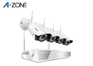 China Night Vision Wireless CCTV Camera Kit 4CH , Wireless Ip Camera System With nvr factory