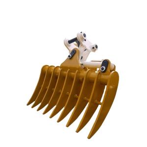 China Customizable Excavator Rake Bucket Tilting Rake Bucket for any model Excavator Attachment factory