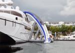 Commercial Grade Inflatable Water Slide , Inflatable Yacht Ship Slide For Water