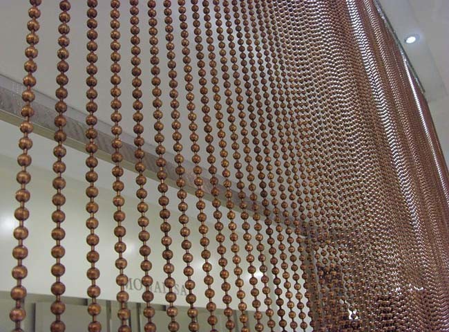 Metal Bead Curtain with Good Drooping and Lightweight Is Ideal Space Divider and Decoration Curtain