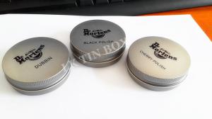 China Small Lip Balm Round Tin Box For Cream Mint , Screw Top Round Tin Cans Shoe Polish factory