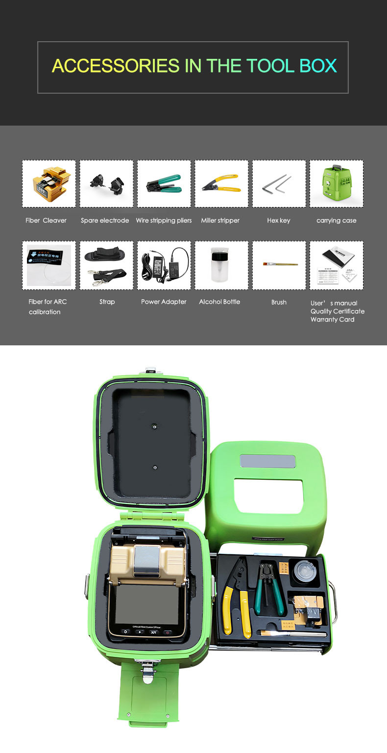 7800mAh Fusion Splicing Machine , Automatic Fiber Optic Fusion Splicer