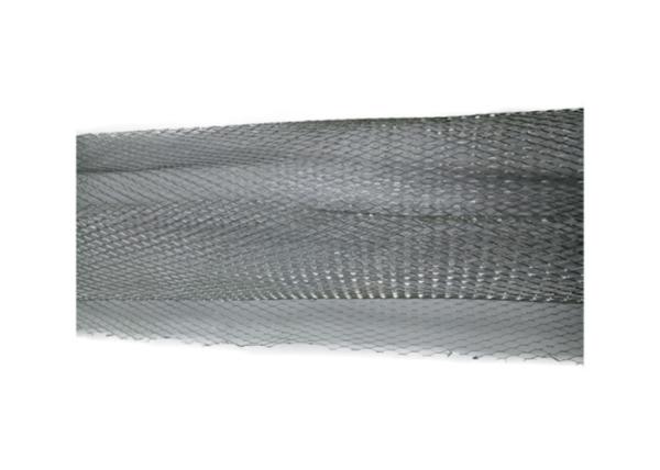 0.05mm 80mm Embossed Aluminum Foil Expanded Mesh / Stretch Steel Mesh Pleated