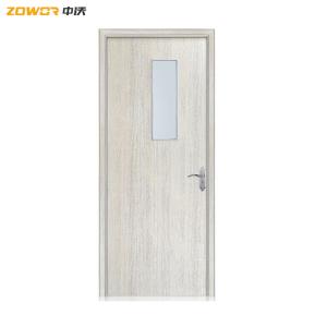 China NFPA252 Wood Grain Steel Fire Exit Doors Single Hinged Type factory