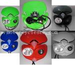 Motorcycle motocross LED Grimace headlight Bike Blue Red Yellow White