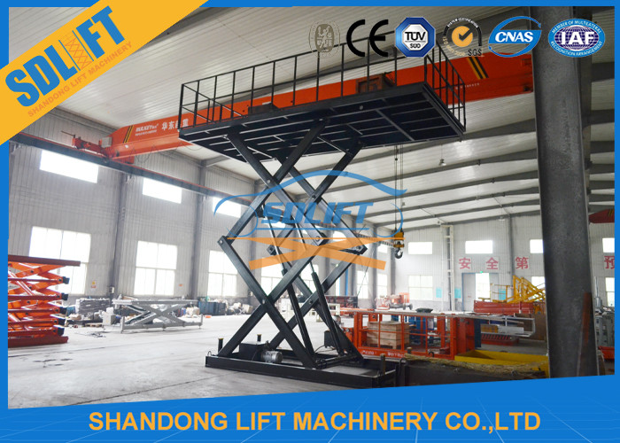 1100mm Guardrail 5m/Min Hydraulic Scissor Car Lift