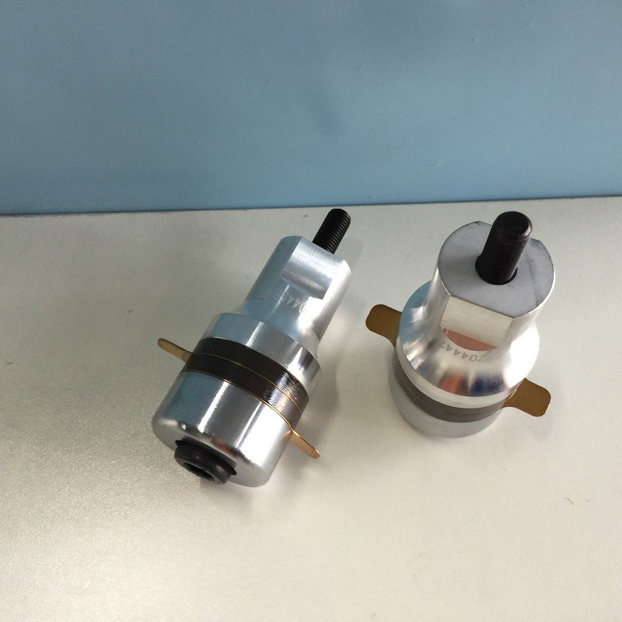 35Khz Ultrasonic Welding Transducer , 2 Ceramics Spot Welder Sewing Machine