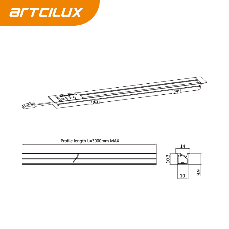 Oblique LED Line Light Separation Design 3000k / 4000k A2Q06