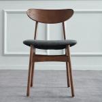 Traditional Dark Brown Wood Dining Chairs For Kitchen And Restaurant