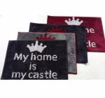 Washable Door Mats Customized Logo Printing 100 Polyester Material