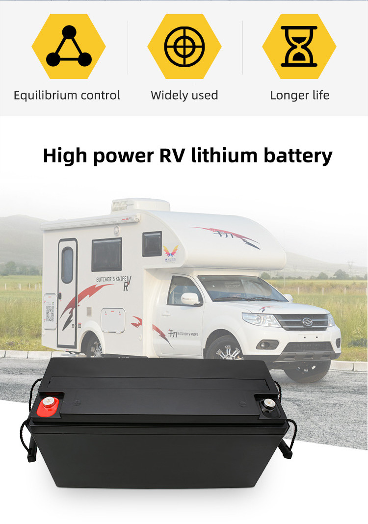 12V 200AH High Power RV Lithium Battery For Marine Propeller Handybrite Solar
