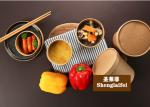 Disposable kraft white paper bowl for salad and hot soup and rice bowl ice cream