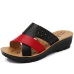 BS122 New Casual Orange Blue Slippers Female Summer Fashion Flat Non-Slip Outer