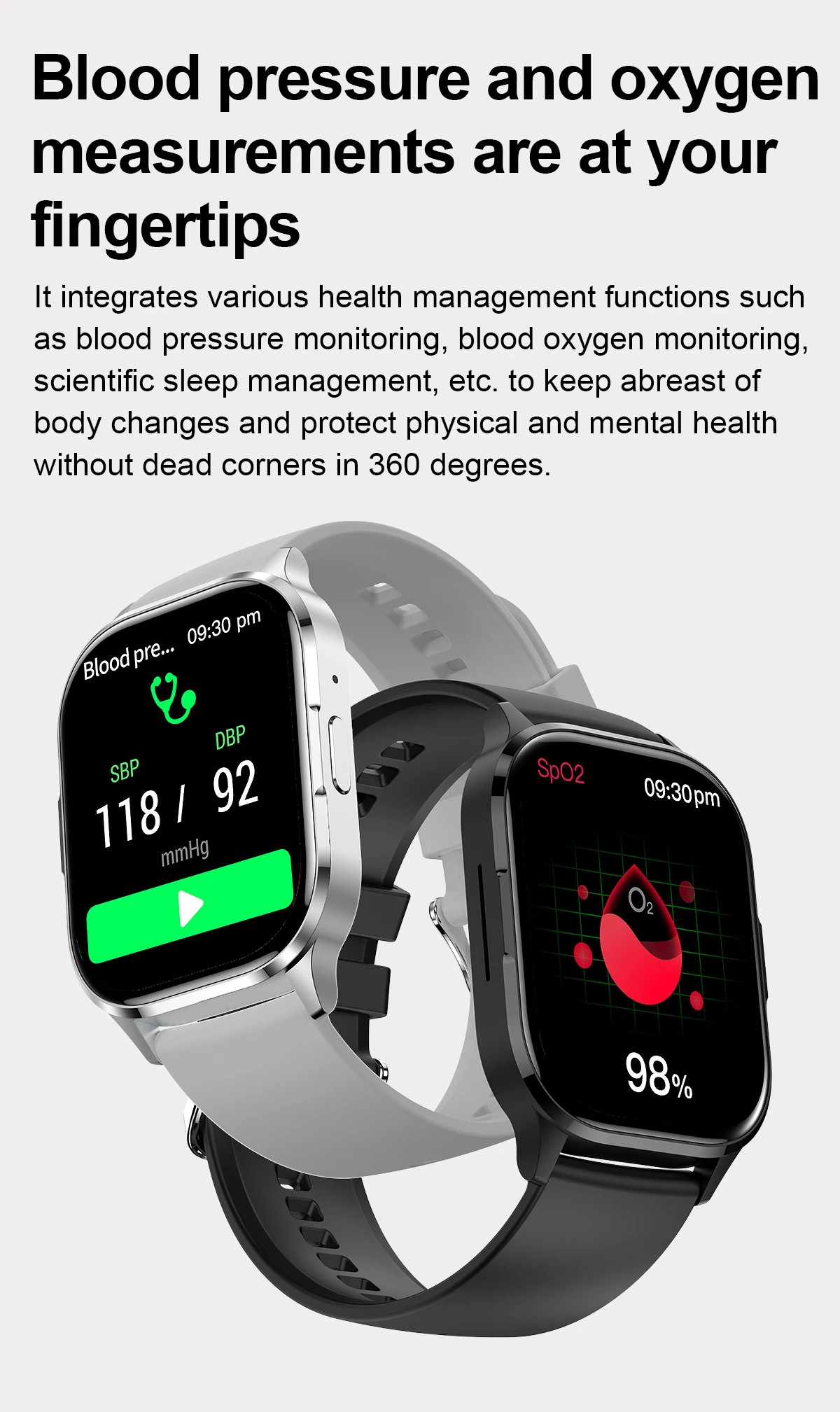 NFC Amoled Screen Health Monitor Smart Watch HK21 Waterproof Customized