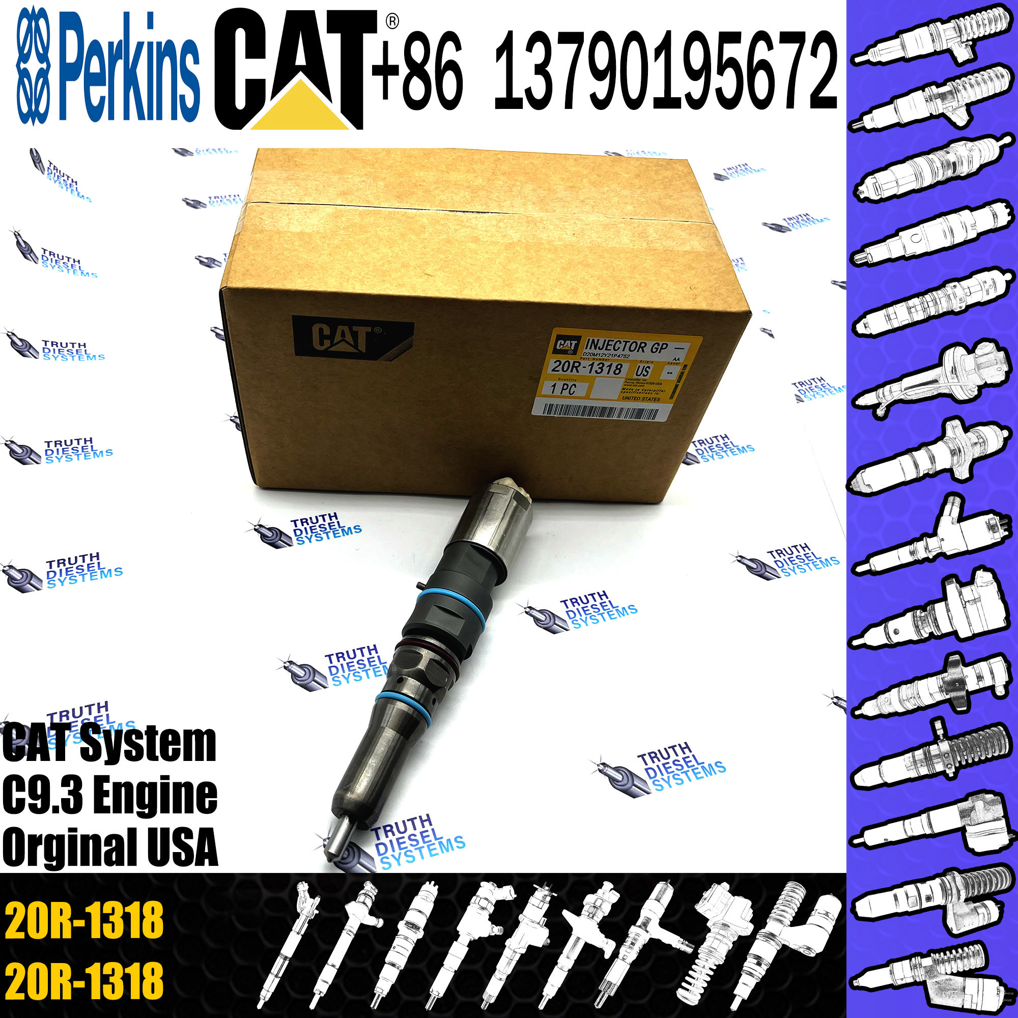 456-3493 20R-5036 456-3544 20R-5079 ELIC Engine Common Rail Fuel Injector 363-0493 367-4293 20R-1318