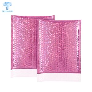 China Pink Custom Printed Poly Bubble Mailers 10x13 CMYK Printing on sale