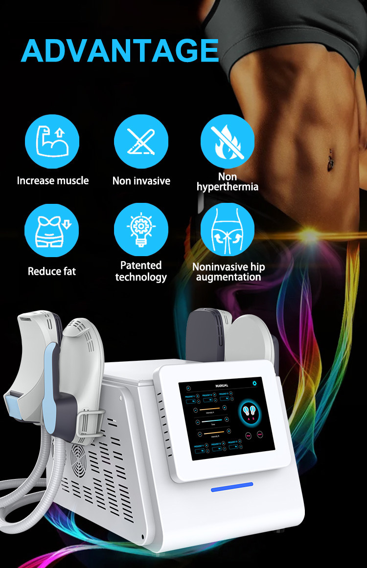 Metal Black EMS Body Sculpture Machine For Effective Muscle Toning Stimulate Muscle Growth