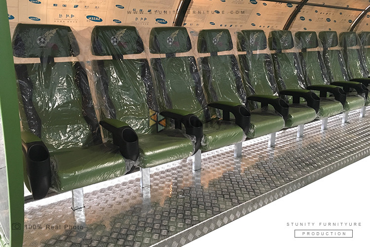 Luxury Stadium Soccer Player Seats With UV Resistant Shield