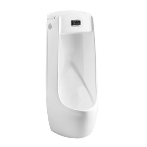 China Modern Sensor Touchless Auto Flush Urinal Wall-Mounted Ceramic Standing Urinal Wares For Bathroom Or Hotel Use factory