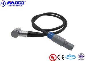 China Customized Medical Cable Assemblies Plastic Straight Plug To Right Angle Male factory