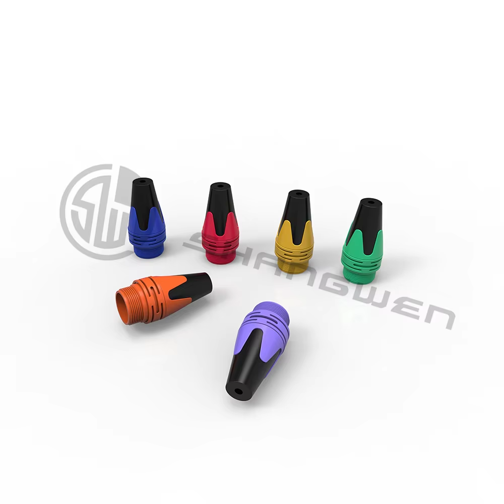 Custom Logo 3 Pin XLR Male Connector Waterproof DMX Thread Coupling Audio Video Connector Female Socket for Outdoor