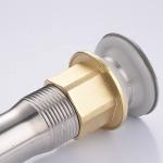 Polished Bathroom Drain Fittings 304 Stainless Steel Pop Up Brushed Nickel Sink