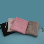 Gift Jewelry Storage Bags Custom Mini Travel Portable Logo Embossed PU Leather