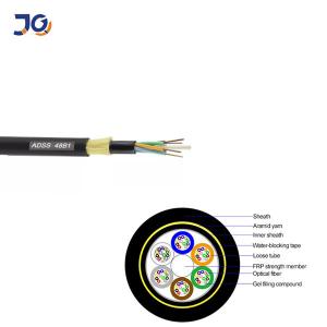 China ADSS Fiber Optical Cable Overhead 144 Core Fiber Optic ADSS Outdoor Fiber Optic Cable factory
