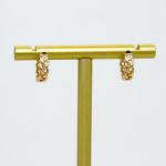 Gold 10mm Princess Cut Earrings Diamond 14k Gold Cartilage Earrings