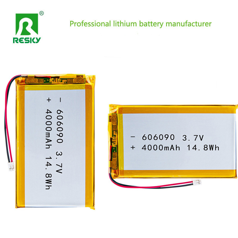 Lithium Ion Polymer Battery Cell 606090 3.7V 7.4V 4000mAh 14.8Wh Rechargeable Li Polymer Battery Pack
