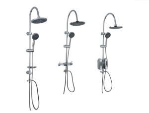 China Round Shower Faucet Sets With Valve 3 Functions Bathroom Sanitary Ware factory