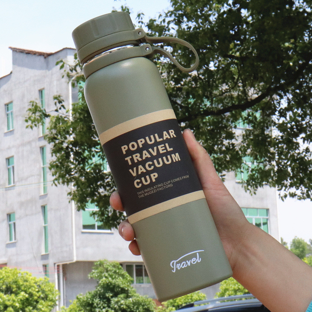 Custom Double Wall Vacuum Stainless Steel Water Bottle Tumbler With Lids Featuring Logo Design