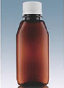 China 100ml Syrup Flat Plastic Bottle Oral Liquid Packaging PET Material factory