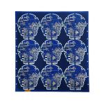 1.3oz 6 Layer Rigid PCB FR4 ENIG 270.48mm*247.57mm Blue / White