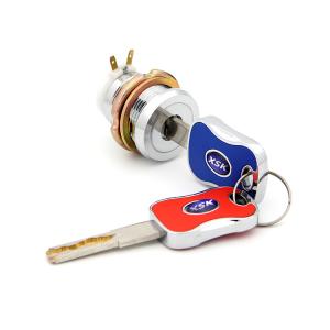 China 10 Pins Iron Housing Furniture Cam Lock Key Switch Nickel Finish Matching Screw factory